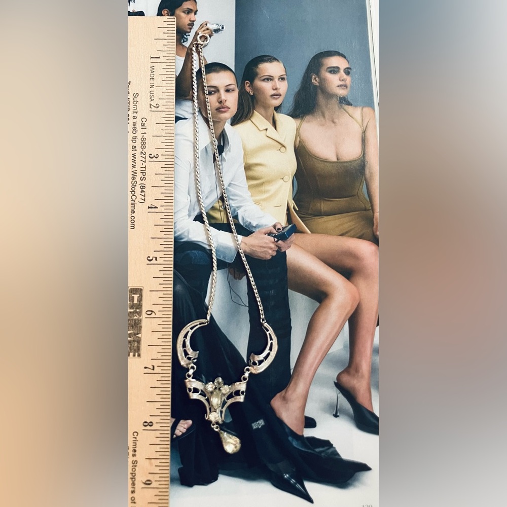 Vintage Rhinestone MCM SILVER Necklace - Picture 8 of 8